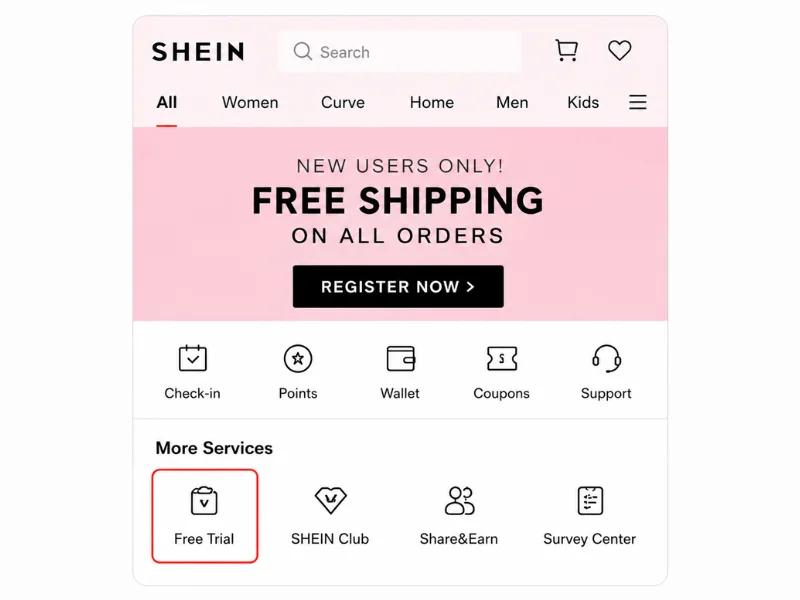SHEIN Free Trial Center