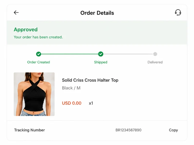 Approved SHEIN Free Trial order