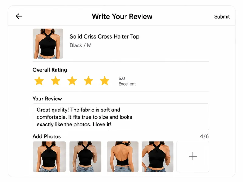 Submitting a SHEIN Free Trial review